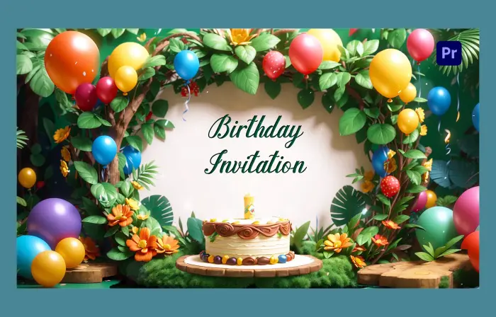 Creative 3D Jungle Theme Birthday Party Invitation Slideshow